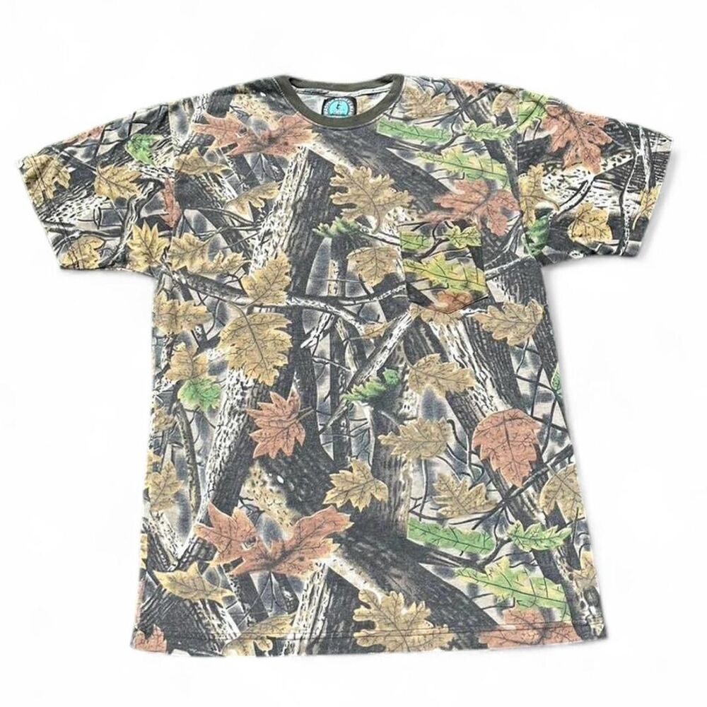 Vintage master sportsman camo leaf t shirt